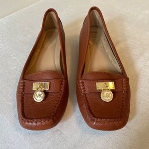 Michael Kors Tan Leather Penny Loafers Size 7 M